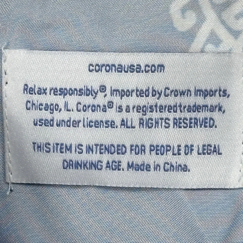 Corona Lounge Robe Mens M/L Blue And Gold Allover Paisley Print Satin